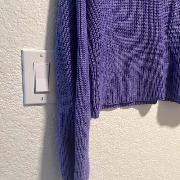 Women’s Short Sweater, Streetwear Society, Purple, Round Neck, Size XL - Picture 7 of 15